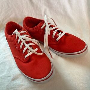 Vans Red Canvas Women's Shoes